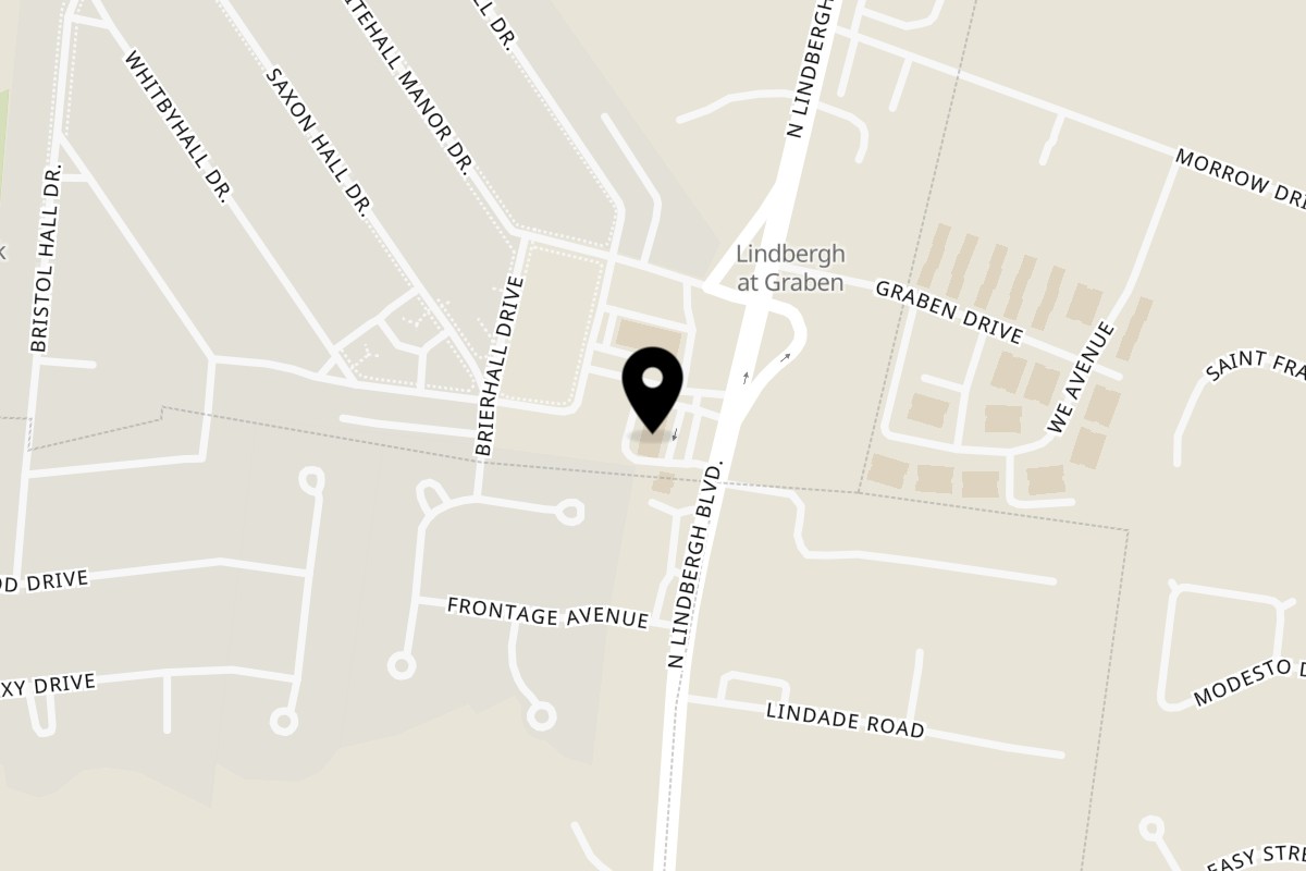 Map showing the location of La Tejana Taqueria on 3149 N Lindbergh Blvd in St Ann